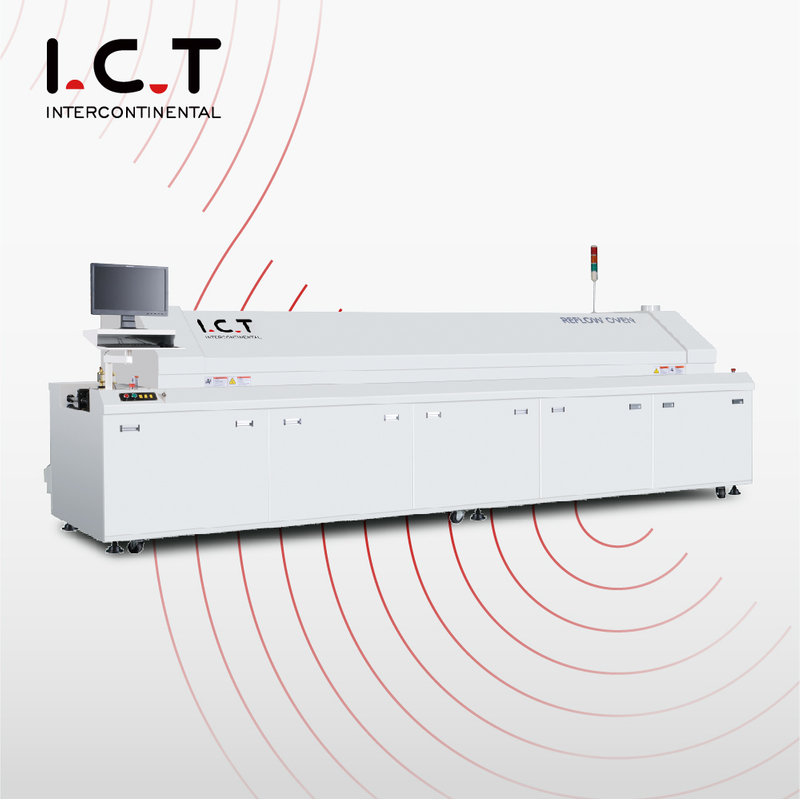 ICT |SMT reflow pećnica transportni lanac 6 Zone Reflow zaslon osjetljiv na dodir PCB u pećnici