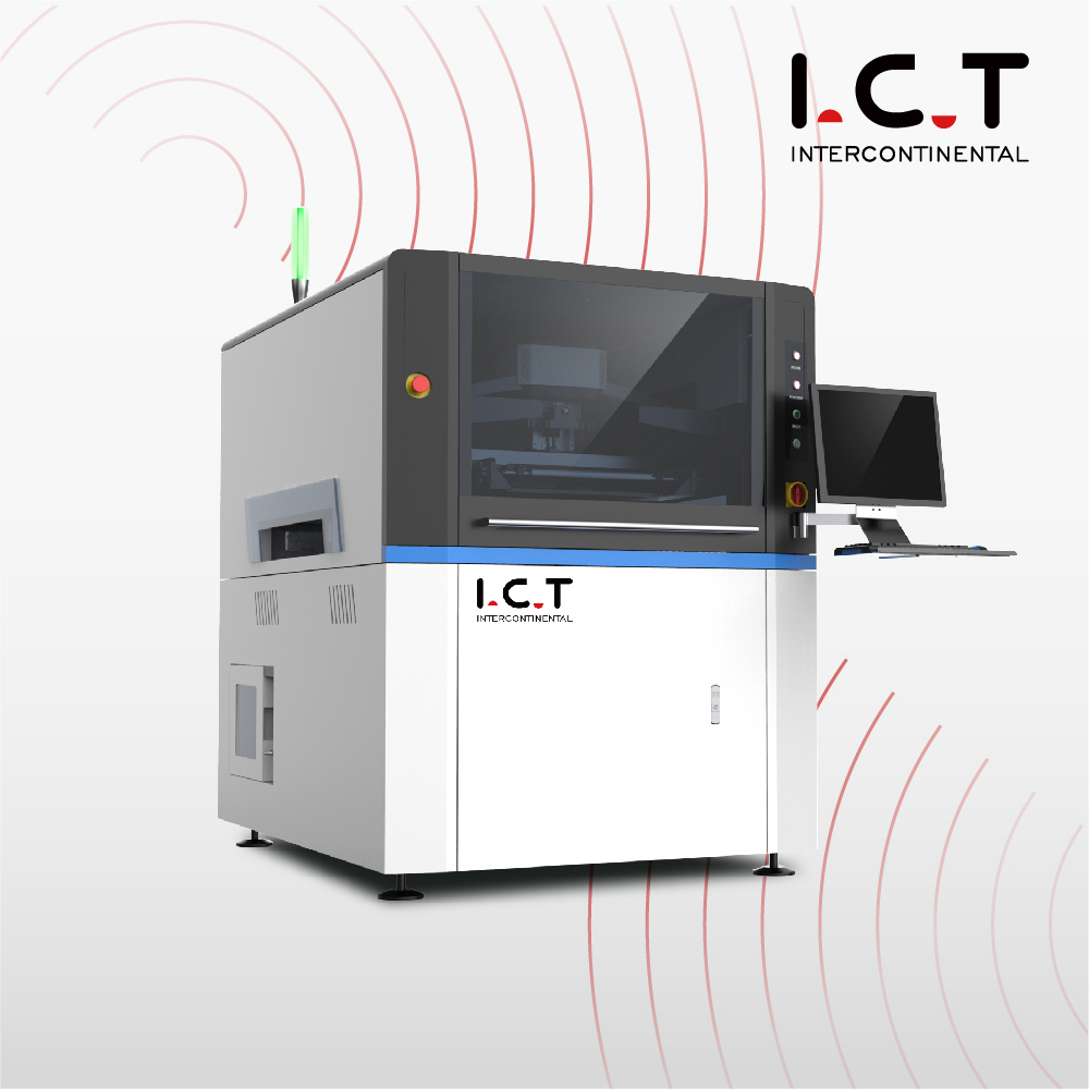 Lemna pasta SMT šablonski pisač SMD potpuno automatski model ICT-1200 mm