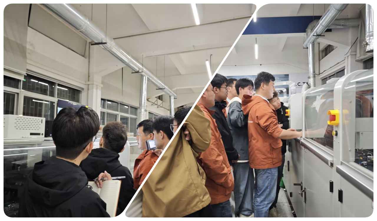 ICT inženjeri prolaze obuku za selektivno lemljenje valovima