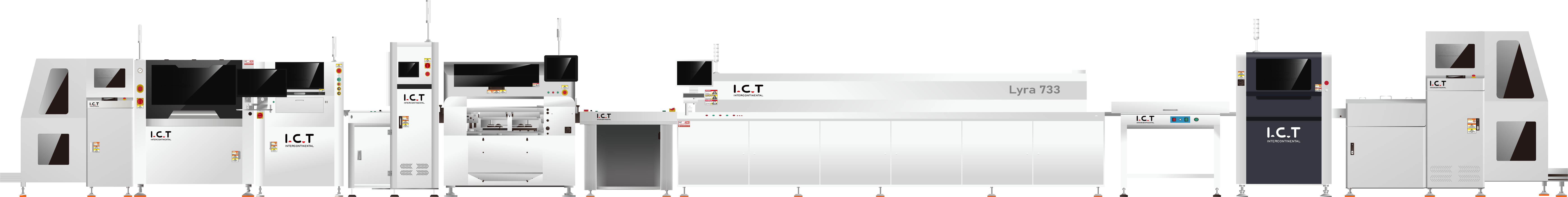 ICT SMT linija+AOI +SPI